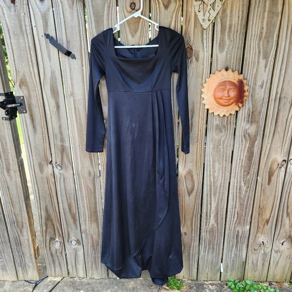 Stage Accents Black Long Sleeve Performance Dress Vintage XS